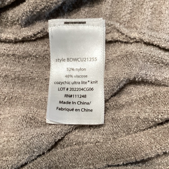 Barefoot Dreams CozyChic ultra lite Cardigan in Taupe/Tan - Picture 4 of 10